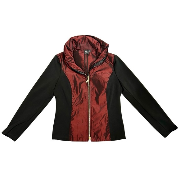 Solo Moda Black & Red Zip Front Jacket – Size 4 - Picture 1 of 5